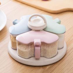 麥秸稈旋轉調(diào)味盒