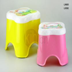 雙色防滑花形凳（小、中