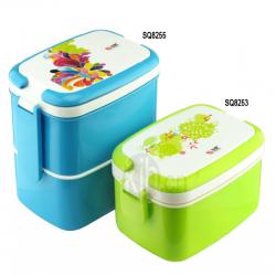 長方型手提飯盒、雙層