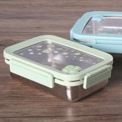 美易長(zhǎng)方形不銹鋼餐盒